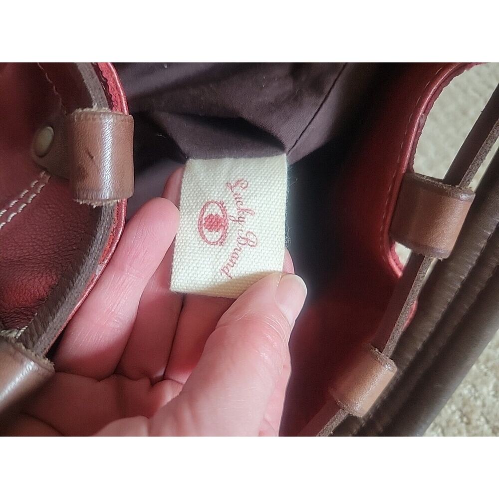 Lucky Brand Big Red Leather Tote / Purse - Picture 13 of 16